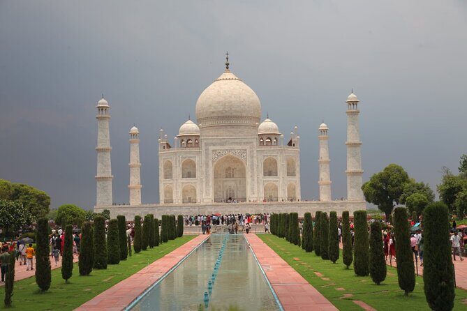All Inclusive Taj Mahal & Agra Tour by Superfast Train From Delhi - Mehtab Bagh (Sunset Point): the Taj from across the Yamuna
